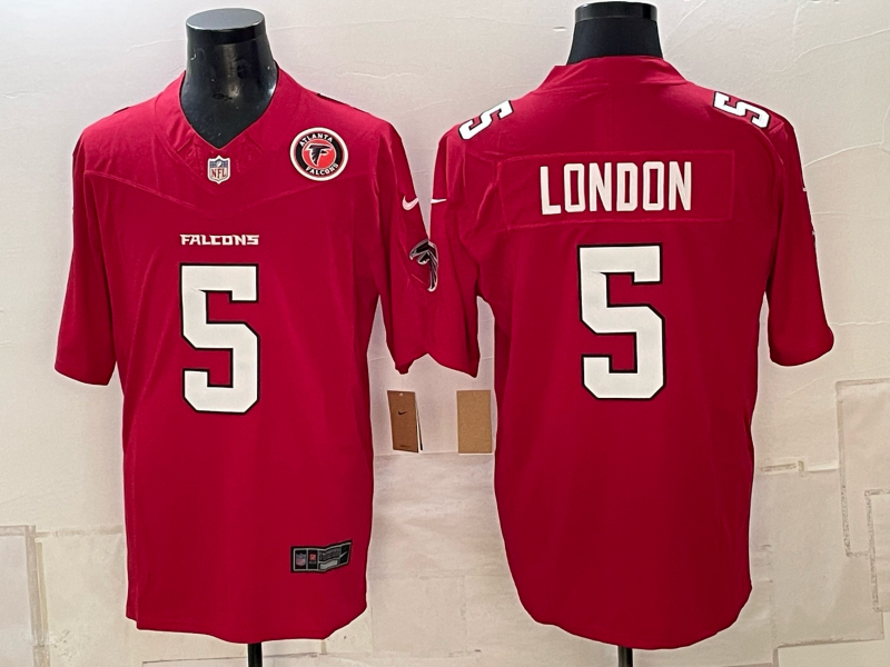 Men 2026 Atlanta Falcons #5 London red Nike Limited NFL Jersey 10110